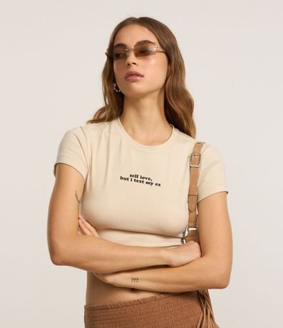 Blusa New T-shirt en Algodón con Lettering Delantero