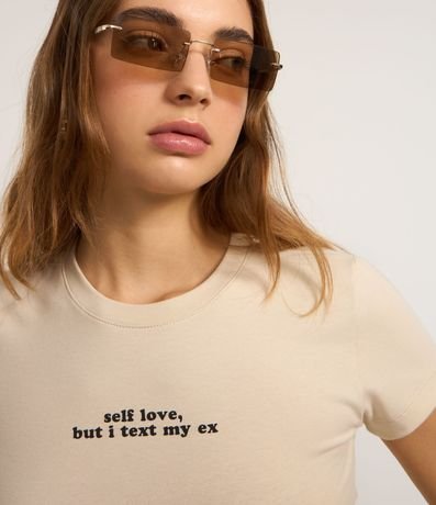 Blusa New T-shirt en Algodón con Lettering Delantero 3