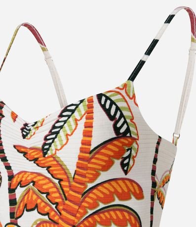 Vestido Midi con Fruncido en el Busto y Estampa Tropical 7