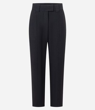 Pantalón Carrot Sastrería Cintura Alta con Recorte Pespunte 6