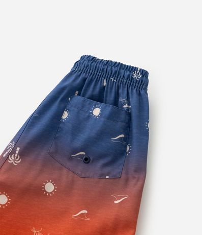 Bermuda Infantil de Baño con Estampa Degradé y Mini Iconos - Talle 5 a 14 años 4