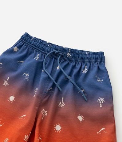 Bermuda Infantil de Baño con Estampa Degradé y Mini Iconos - Talle 5 a 14 años 5
