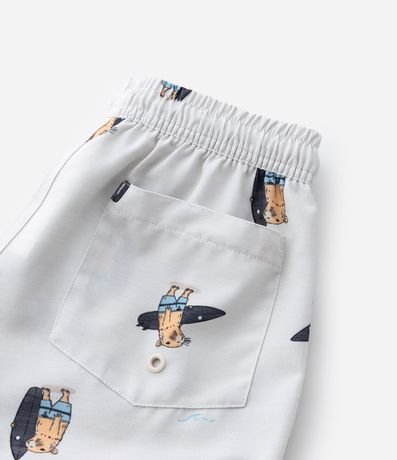 Bermuda Infantil en Microfibra con Mini Ícones de Capivara - Talle 5 a 14 años 4