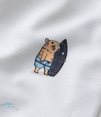 Bermuda Infantil en Microfibra con Mini Ícones de Capivara - Talle 5 a 14 años 5