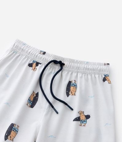 Bermuda Infantil en Microfibra con Mini Ícones de Capivara - Talle 5 a 14 años 6