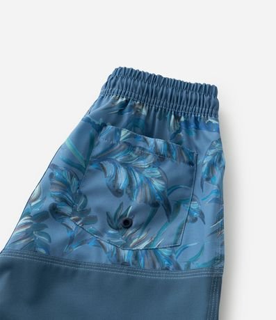 Bermuda Infantil de Baño con Estampa de Follajes - Talle 5 a 14 años 4