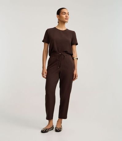 Pantalón Fluido con Cintura Elástica y Lazo