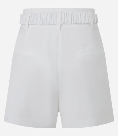 Short Sastre Cintura Alta en Crepé con Cinturón Elástico 6