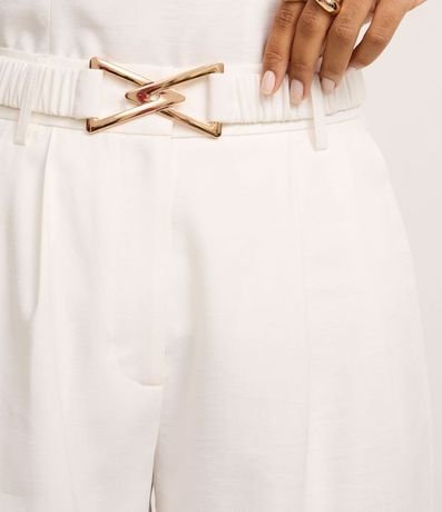 Short Sastre Cintura Alta en Crepé con Cinturón Elástico 4