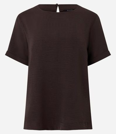 Blusa con Aberturas y Detalles de Pespuntes