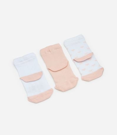 Kit 03 Medias Infantiles con Estampa Unicórnio - Talle 0 a 12 meses 2