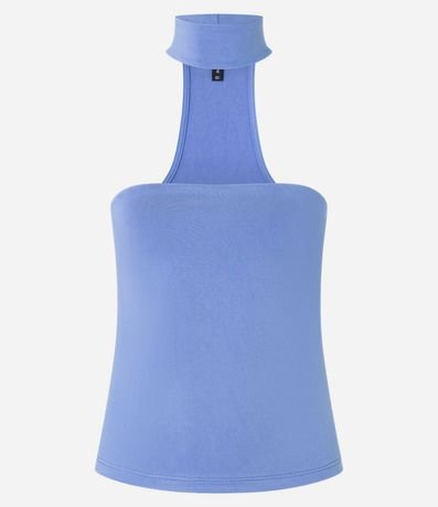 Blusa Sin Manga en Microfibra con Escote Recto y Cuello 4