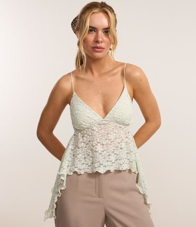 Blusa en Encaje con Bretel Fino