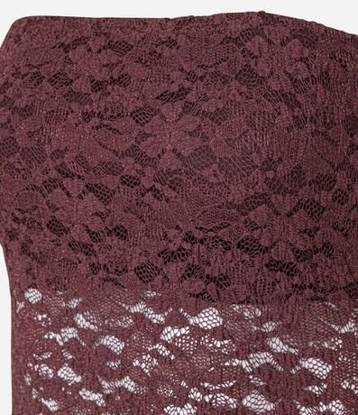 Blusa Sin Breteles en Encaje con Puntas Diferenciadas 7