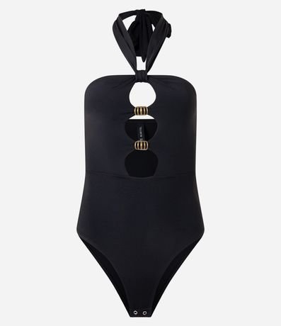 Body Frente Única con Recortes y Adornos 5