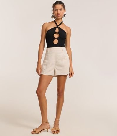 Body Frente Única con Recortes y Adornos 2