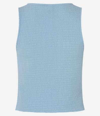 Blusa Musculosa en Anarruga Escote V con Detalle en Encaje 7