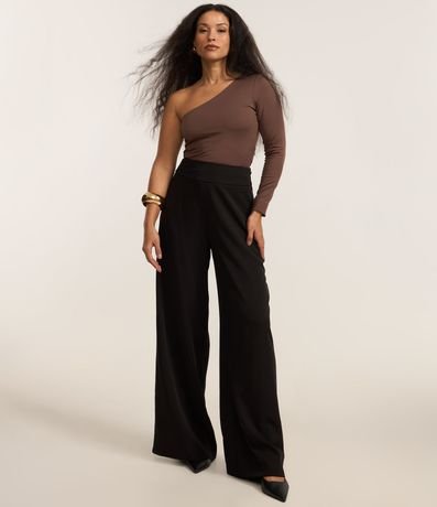 Blusa en Microfibra con Hombro Único y Manga Larga 2