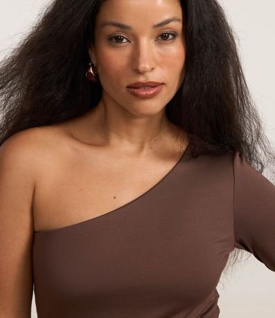 Blusa en Microfibra con Hombro Único y Manga Larga 3