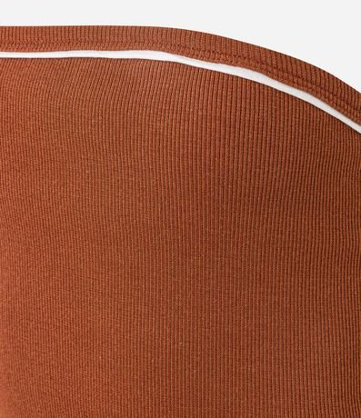 Body sin Breteles en Rib con Piping Contrastante 5