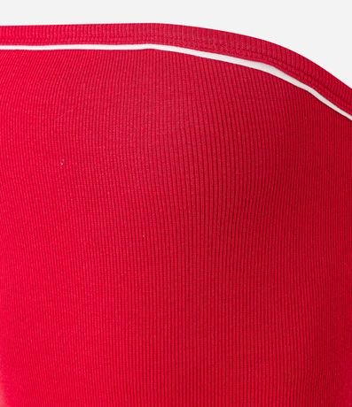 Body sin Breteles en Rib con Piping Contrastante 5