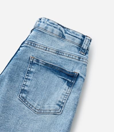 Pantalón Wide Infantil en Jeans con Terminación Deshilachada - Talle 5 a 14 años 5