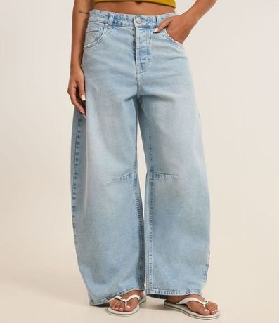 Pantalón Barrel Jeans con Recorte en la Entrepierna 3