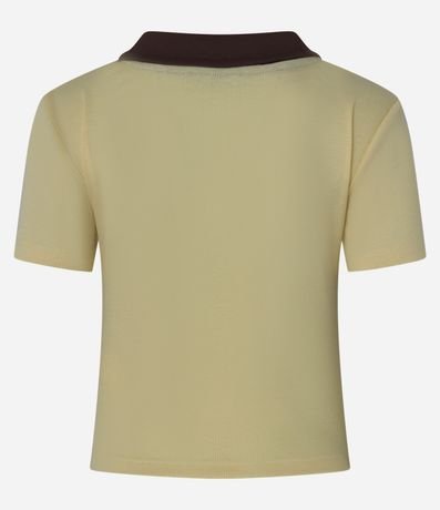 Blusa Polo en Rib con Detalles Contrastantes 8
