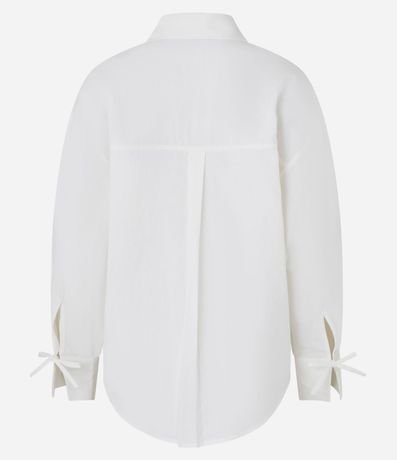 Camisa Alargada en Tricolina con Canesú en la Espalda 6