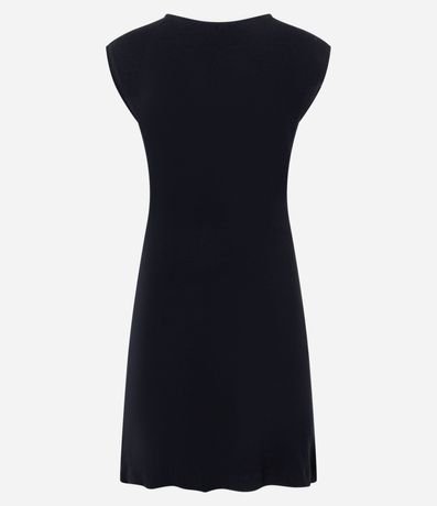 Vestido Corto sin Manga en Viscosa con Fruncido Lateral 5