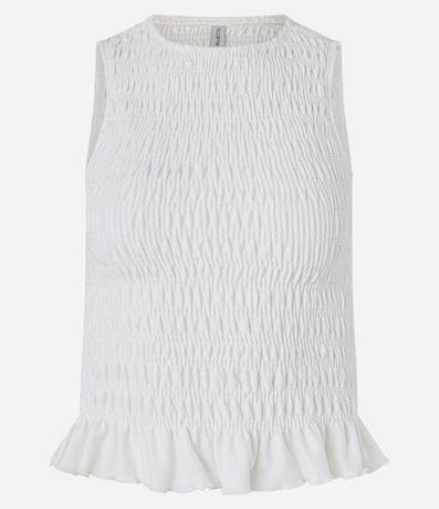 Blusa Musculosa en con Lastex y Volado en la Bajo 6