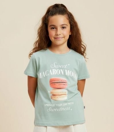 Remera Regular Infantil con Estampa y Lettering Macaron Mood - Talle 7 a 14 años