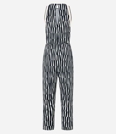 Mono Recto en Viscosa con Detalles en Punto y Estampado Geométrico 8