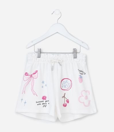 Short Regular Infantil con Estampa de Ícones Sweet Doodles - Talle 5 a 14 años 2