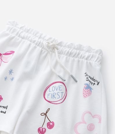 Short Regular Infantil con Estampa de Ícones Sweet Doodles - Talle 5 a 14 años 6