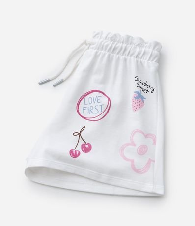 Short Regular Infantil con Estampa de Ícones Sweet Doodles - Talle 5 a 14 años 8