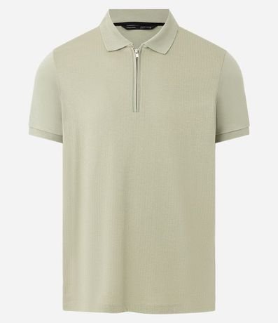 Remera Polo en Algodón con Cremallera en el Cuello 4