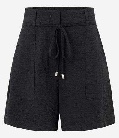 Short Recto Cintura Alta en Airflow con Lazo 5