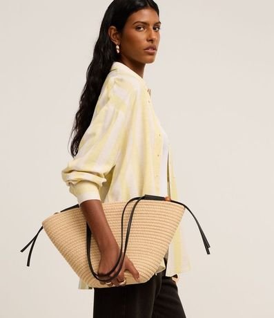 Camisa Amplia en Viscolino con Rayas Largas 5