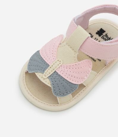 Sandalia Infantil en Sarga con Mariposa - Talle 15 a 19 4