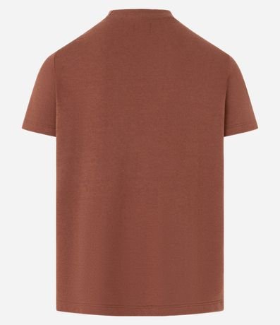 Remera Regular en Algodón con Estampa Bordada de Follaje 3