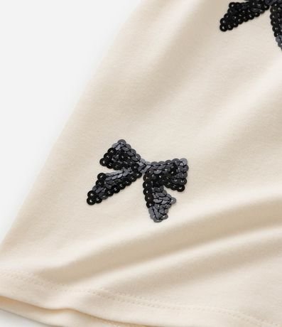 Short Regular Infantil con Estampa de Lazos y Lentejuelas - Talle 5 a 14 años 5