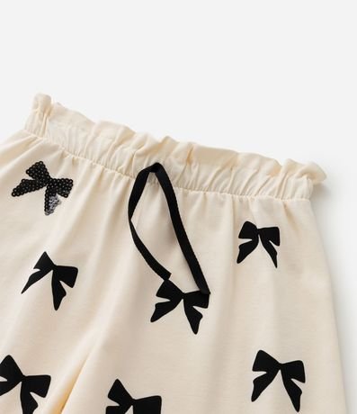 Short Regular Infantil con Estampa de Lazos y Lentejuelas - Talle 5 a 14 años 6