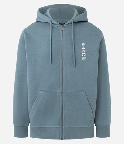 Saco en Algodón con Estampa Lettering y Capucha 4