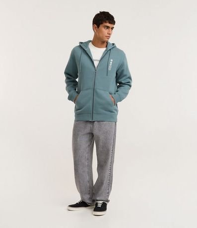 Saco en Algodón con Estampa Lettering y Capucha 2