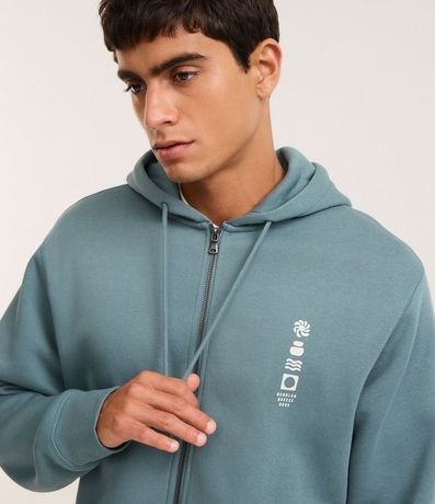 Saco en Algodón con Estampa Lettering y Capucha 3