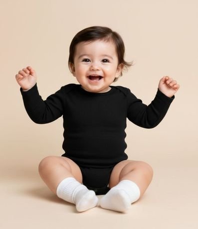 Body Infantil en Rib Básico - Talle RN a 18 meses