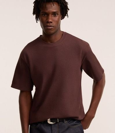 Remera Boxy en Algodón con Escote Bote y Acanalada 1