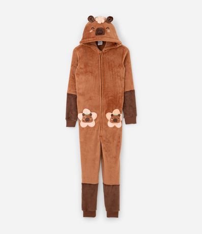 Pijama Infantil Jumper con Capucha de Carpincho – Talle 4 a 14 años 2