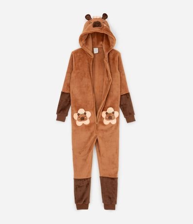 Pijama Infantil Jumper con Capucha de Carpincho – Talle 4 a 14 años 2